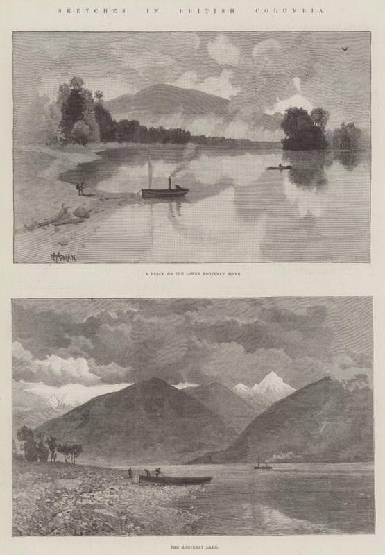 Bocetos en Columbia Británica de Thomas Moran