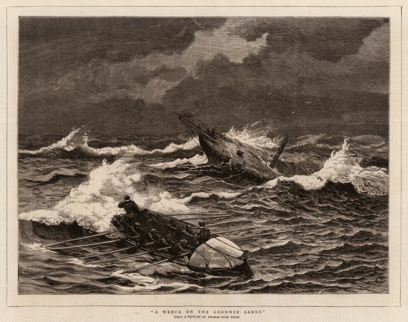 Un naufragio en las arenas de Goodwin de Thomas Rose Miles