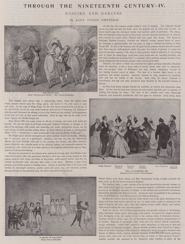 Baile y bailarines de Thomas Rowlandson