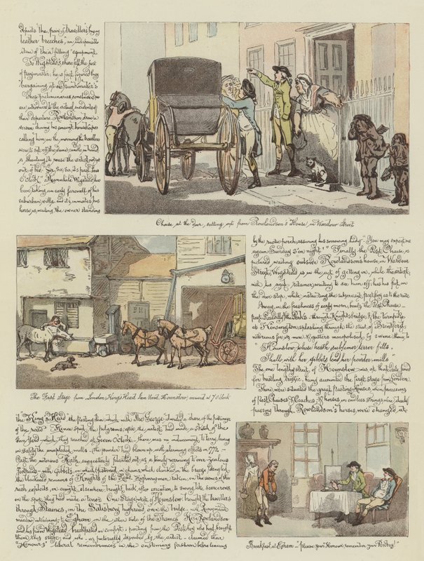 El Tour de Rowlandson en una Post Chaise, 1782 de Thomas Rowlandson