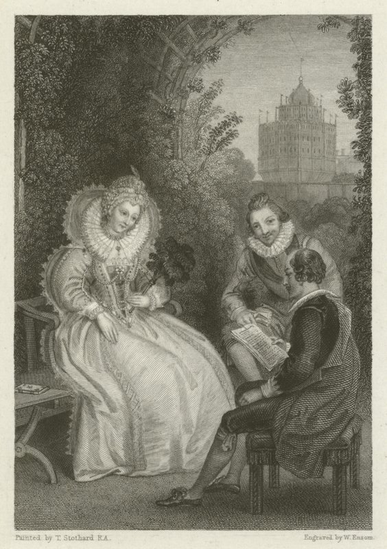 Entrevista de Shakespeare con la Reina Isabel de Thomas Stothard