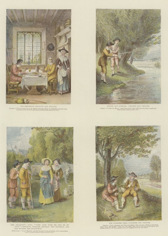 El pescador completo, por Izaak Walton y Charles Cotton de Thomas Stothard