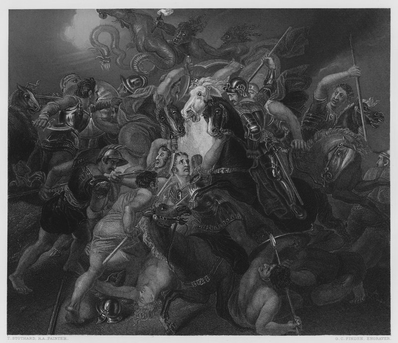 Una Batalla Mitológica (de la imagen en la Galería Vernon) de Thomas Stothard