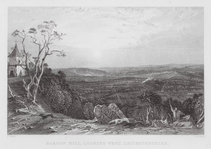 Bardon Hill, mirando al oeste, Leicestershire de Thomas (after) Allom