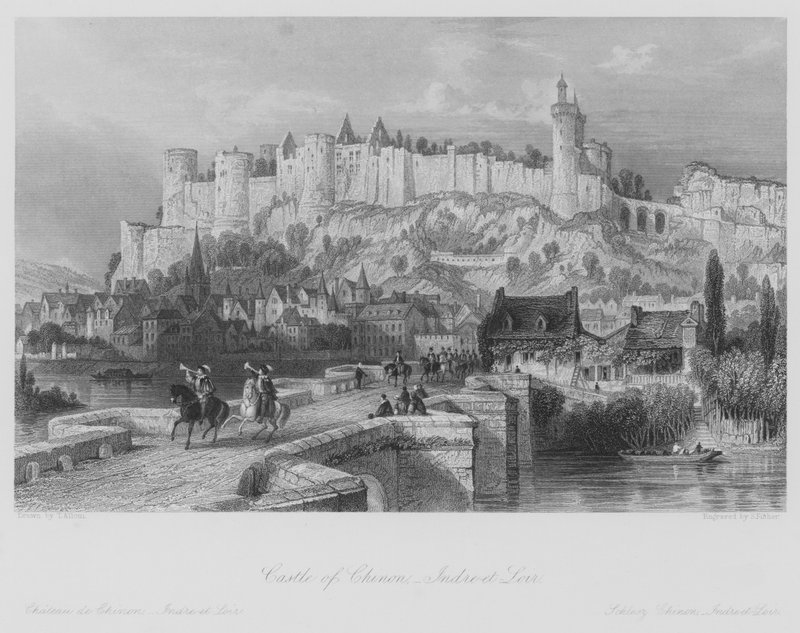 Castillo de Chinon, Indre-et-Loir de Thomas (after) Allom