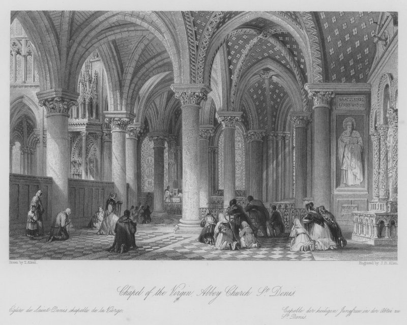 Capilla de la Virgen, Iglesia Abacial, San Denis de Thomas (after) Allom