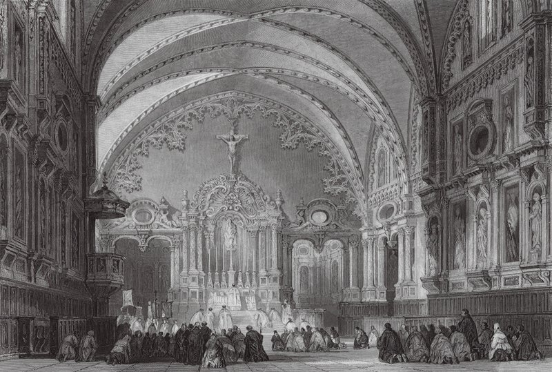 Iglesia de St Tour, Toulouse (grabado) de Thomas (after) Allom
