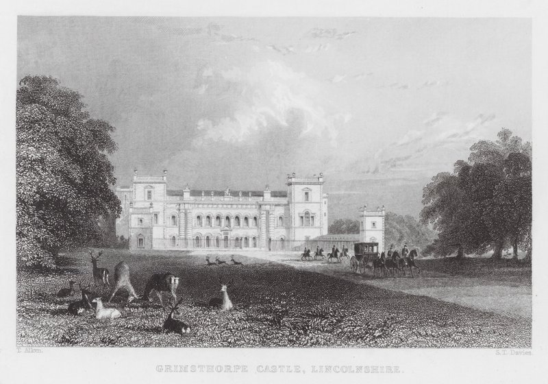Castillo de Grimsthorpe, Lincolnshire de Thomas (after) Allom