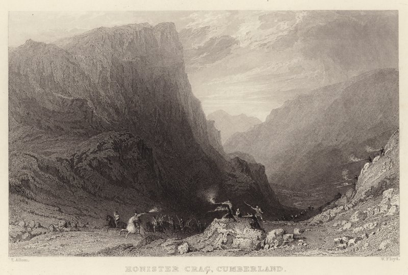 Honister Crag, Cumberland de Thomas (after) Allom