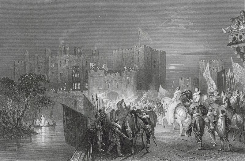 Castillo de Kenilworth (grabado) de Thomas (after) Allom