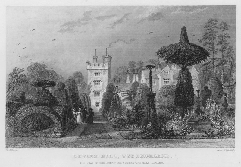 Levins Hall, Westmorland, la residencia de Fulke-Greville Howard de Thomas (after) Allom