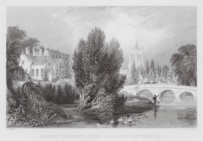 Melton Mowbray, Club House, Leicestershire (grabado) de Thomas (after) Allom