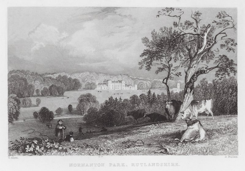 Parque Normanton, Rutlandshire de Thomas (after) Allom