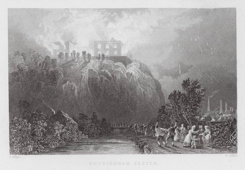 Castillo de Nottingham de Thomas (after) Allom