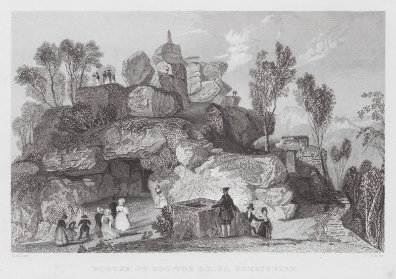 Rooter o Roo-tor Rocks, Derbyshire de Thomas (after) Allom