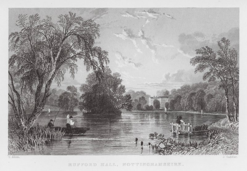 Rufford Hall, Nottinghamshire de Thomas (after) Allom