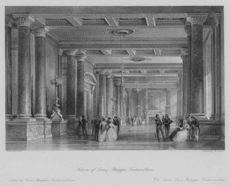 Salón de Luis Felipe, Fontainebleau (grabado) de Thomas (after) Allom