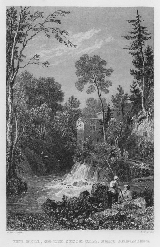 El molino, en el Stock-Gill, cerca de Ambleside de Thomas (after) Allom