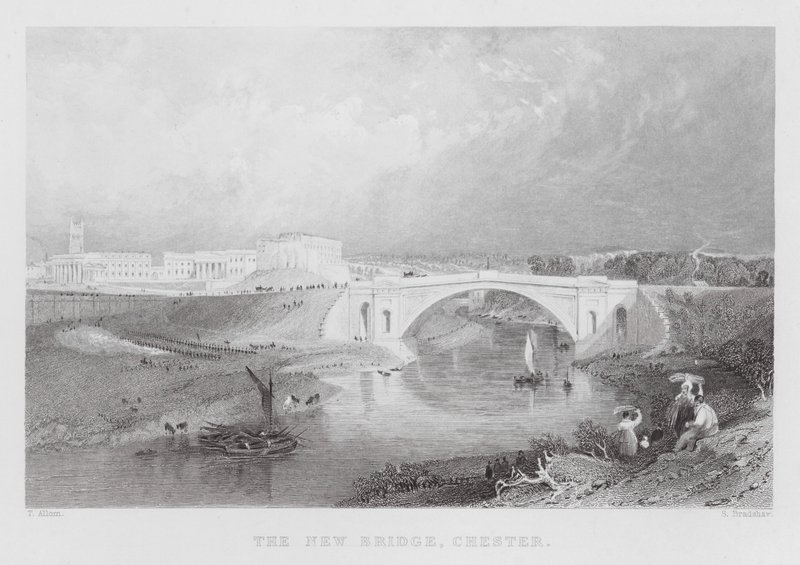 El nuevo puente, Chester de Thomas (after) Allom
