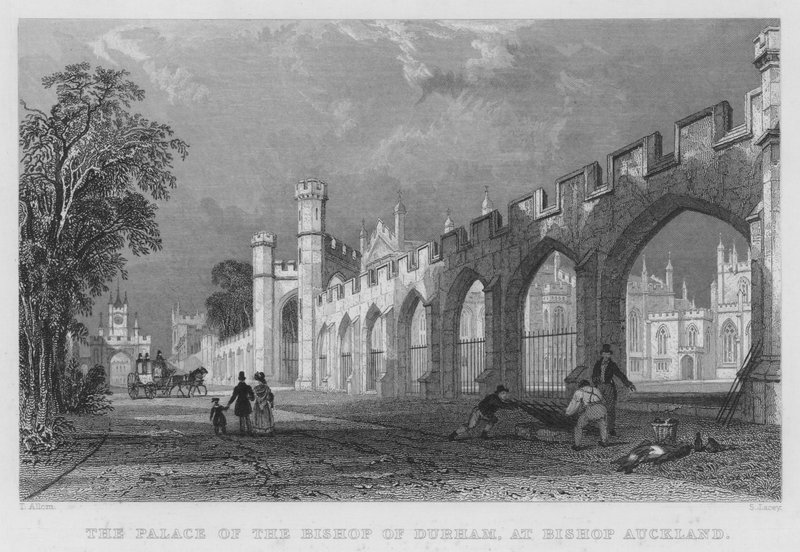 El Palacio del Obispo de Durham, en Bishop Auckland de Thomas (after) Allom