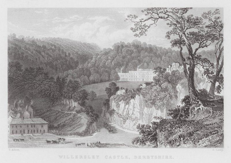 Castillo de Willersley, Derbyshire de Thomas (after) Allom