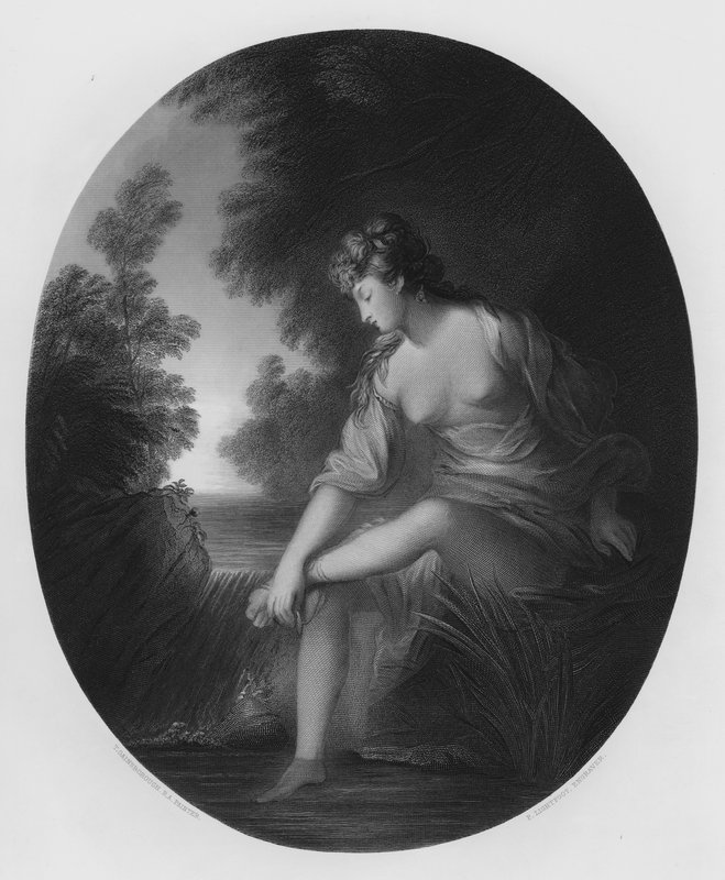 Musidora, de la imagen en la Galería Vernon de Thomas (after) Gainsborough