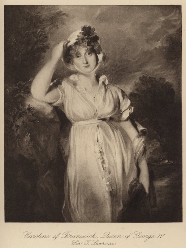Carolina de Brunswick, Reina del Rey Jorge IV (grabado) de Thomas (after) Lawrence