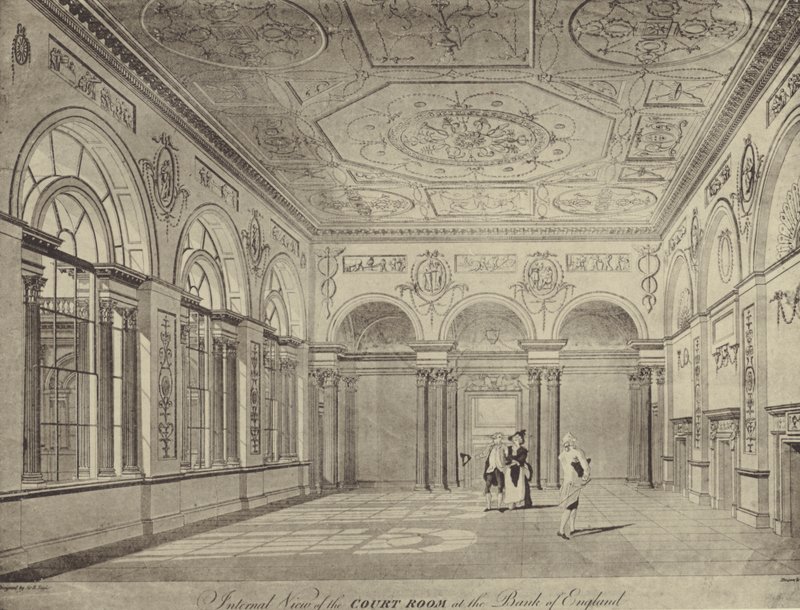 La Sala del Tribunal, Banco de Inglaterra de Thomas (after) Malton