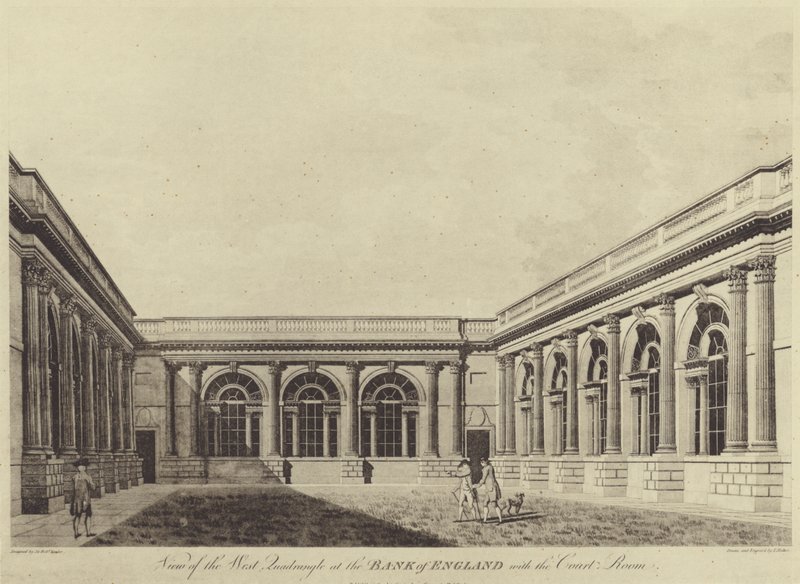 El Patio del Jardín, Banco de Inglaterra de Thomas (after) Malton