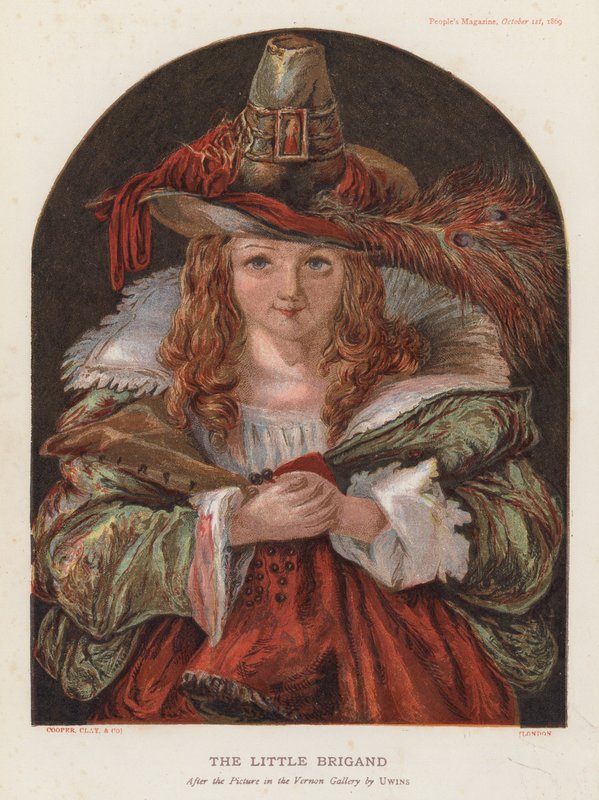 Le Chapeau de Brigand (litografía en color) de Thomas (after) Uwins
