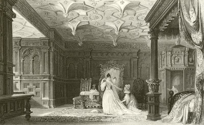 Interior de Sizergh Hall, Westmorland de Thomas Allom