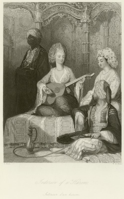 Interior de un harén de Thomas Allom