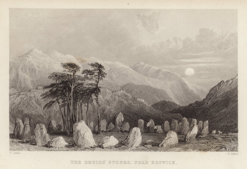 La Piedra de los Druidas cerca de Keswick de Thomas Allom