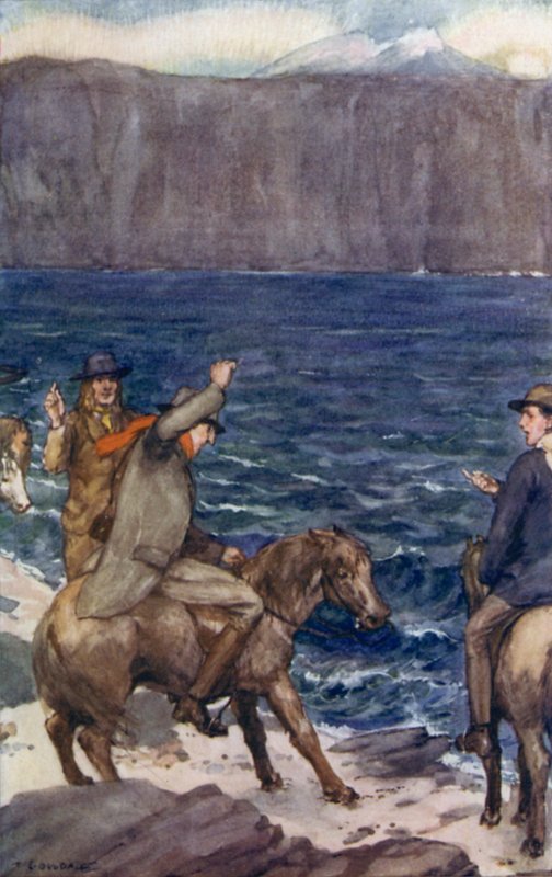 Ilustración de Viaje al centro de la Tierra de Julio Verne (litografía en color) de Thomas Cantrell Dugdale