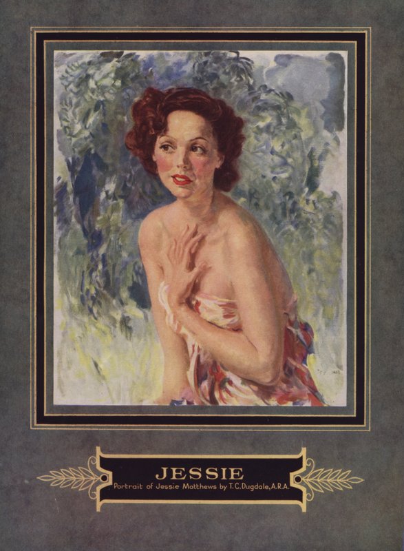 Jessie Matthews, actriz inglesa (litografía en color) de Thomas Cantrell Dugdale