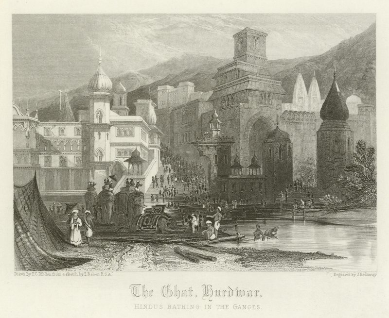 El ghat, Hurdwar, India de Thomas Colman Dibdin