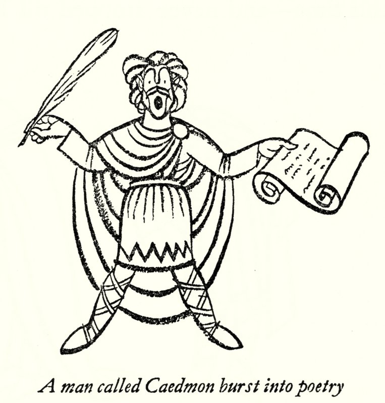 Caedmon (litografía) de Thomas Derrick