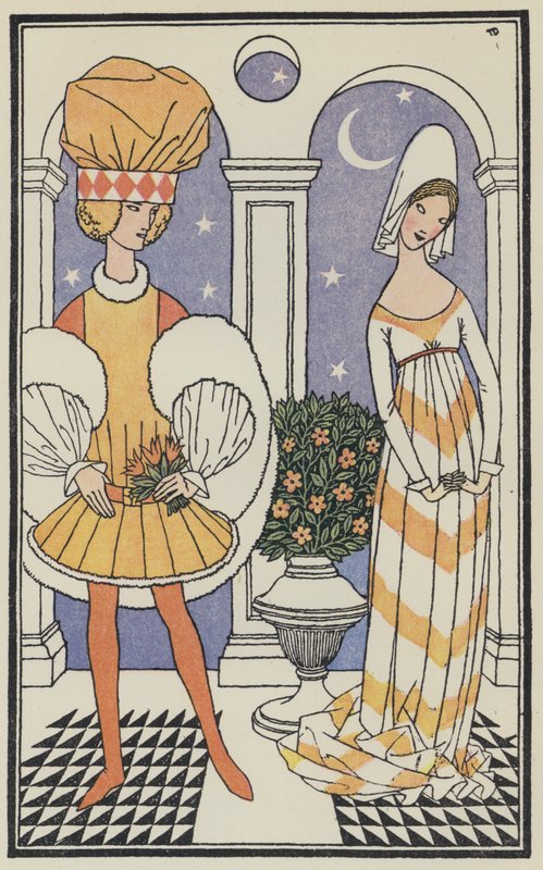 Ilustración para El Decamerón de Boccaccio (litografía en color) de Thomas Derrick