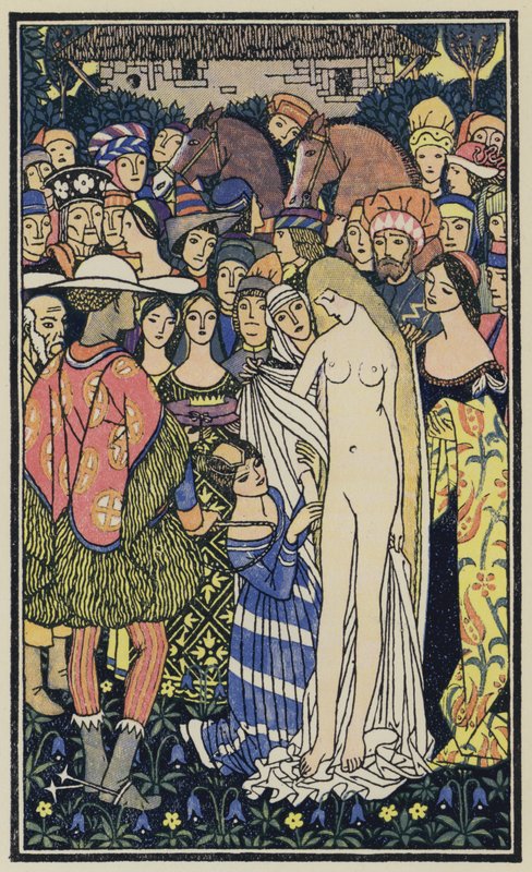 Ilustración para El Decamerón de Boccaccio (litografía en color) de Thomas Derrick