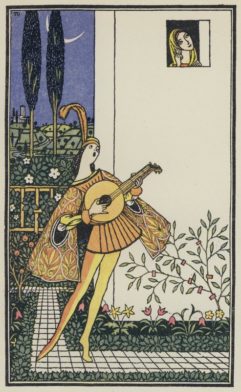 Ilustración para El Decamerón de Boccaccio (litografía en color) de Thomas Derrick