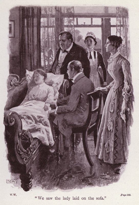 Ilustración para La dama de blanco de Wilkie Collins de Thomas Eyre Macklin