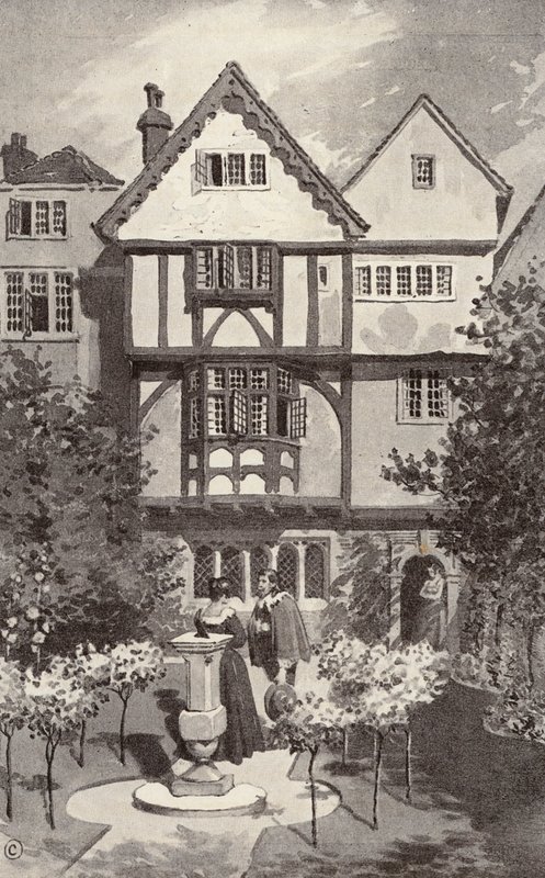 La casa gris (litografía) de Thomas Hamilton Crawford