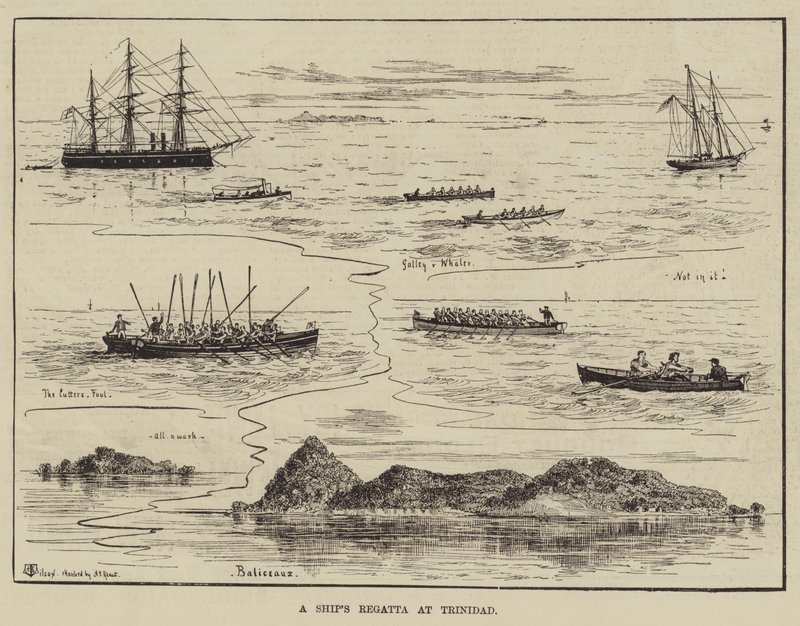 Regata de barcos en Trinidad de Thomas Harrington Wilson