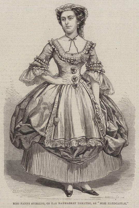 Miss Fanny Stirling, del Teatro Haymarket, como Miss Hardcastle de Thomas Harrington Wilson
