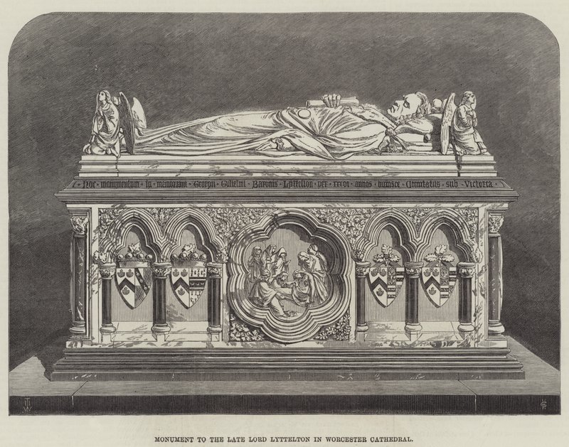 Monumento al difunto Lord Lyttelton en la Catedral de Worcester de Thomas Harrington Wilson