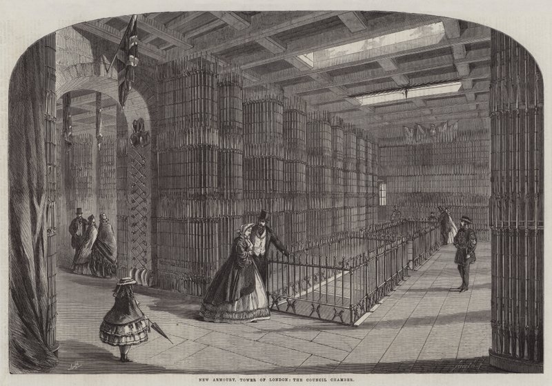 Nueva armería, Torre de Londres, la sala del consejo de Thomas Harrington Wilson