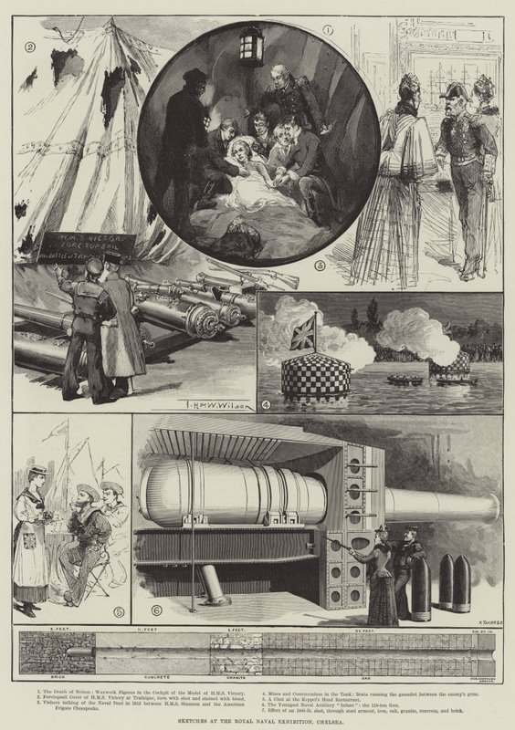 Bocetos en la Exposición Naval Real, Chelsea de Thomas Harrington Wilson
