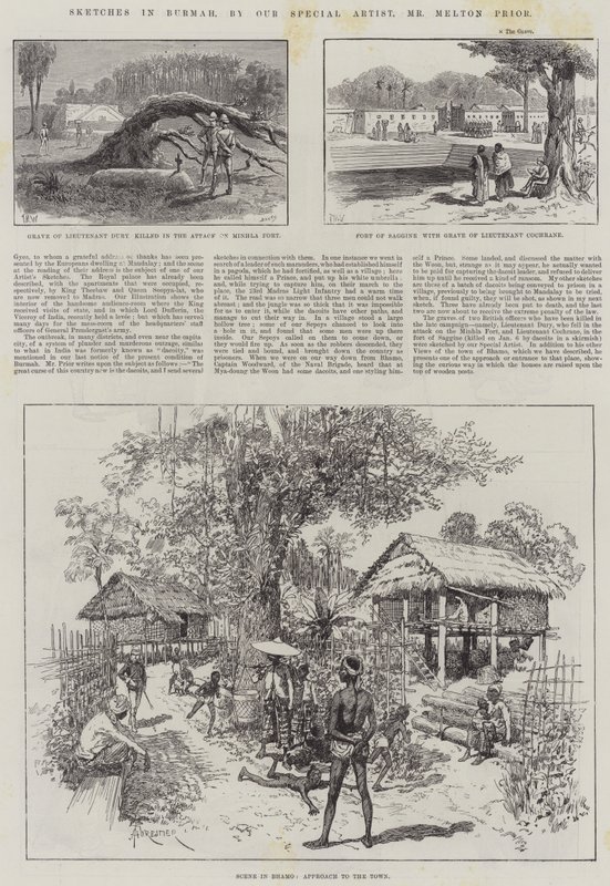 Bocetos en Birmania de Thomas Harrington Wilson
