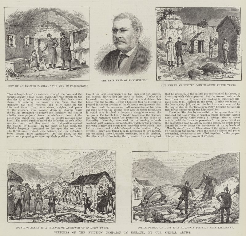 Bocetos de la campaña de desalojo en Irlanda de Thomas Harrington Wilson