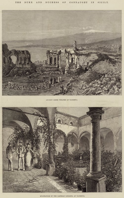 El Duque y la Duquesa de Connaught en Sicilia de Thomas Harrington Wilson